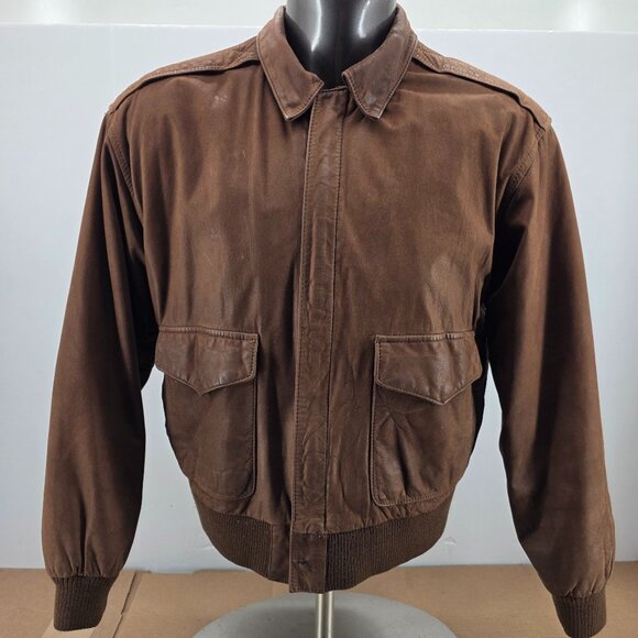 VINTAGE G-III Authentic Original Flight G3 Leather Bomber Jacket Mens Medium - Picture 1 of 14
